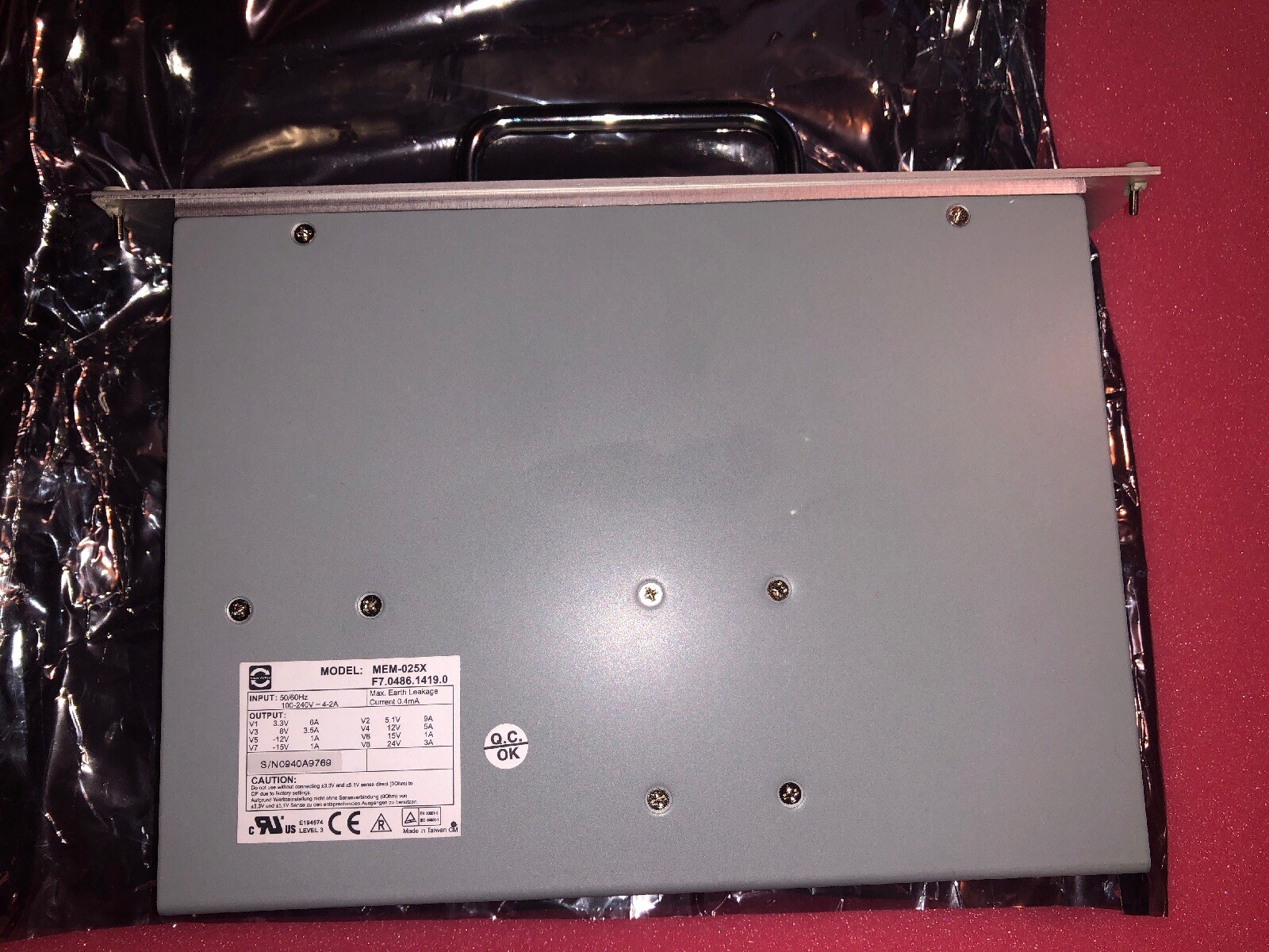 AGFA 24V POWER SUPPLY (F8.51461430.X) For Cr 25,35x,85x (No.310)