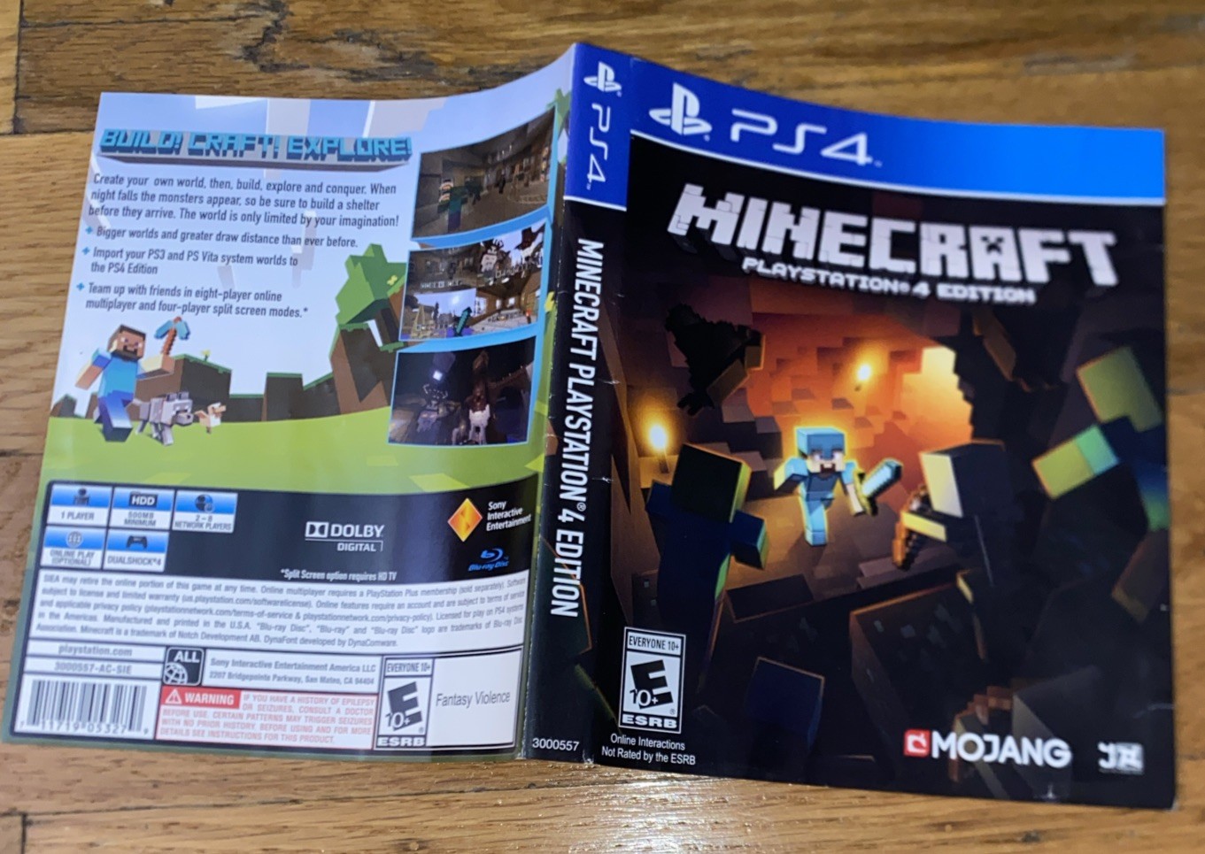 Original Cover Art Only - PS4 - Minecraft: Playstation 4 Edition