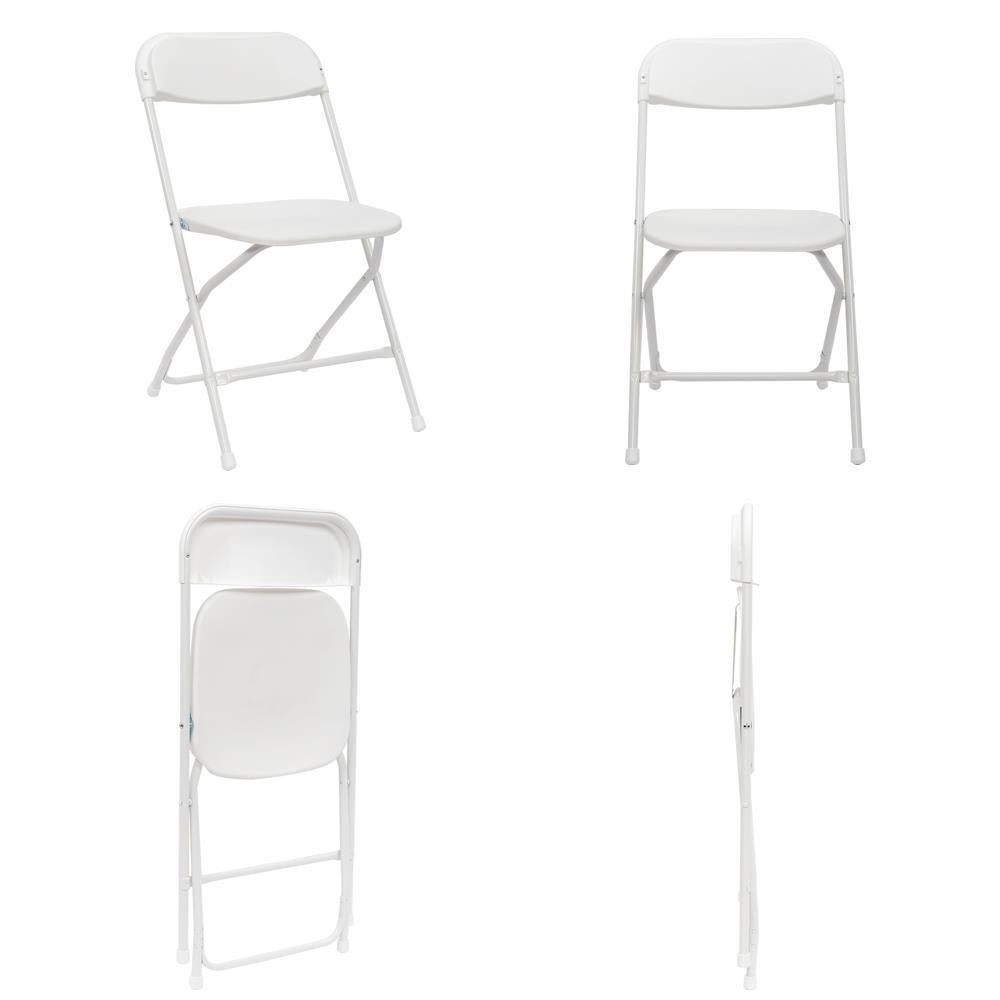 20 PCS Plastic Folding Chairs Commercial Event Wedding Party Meeting Office Seat