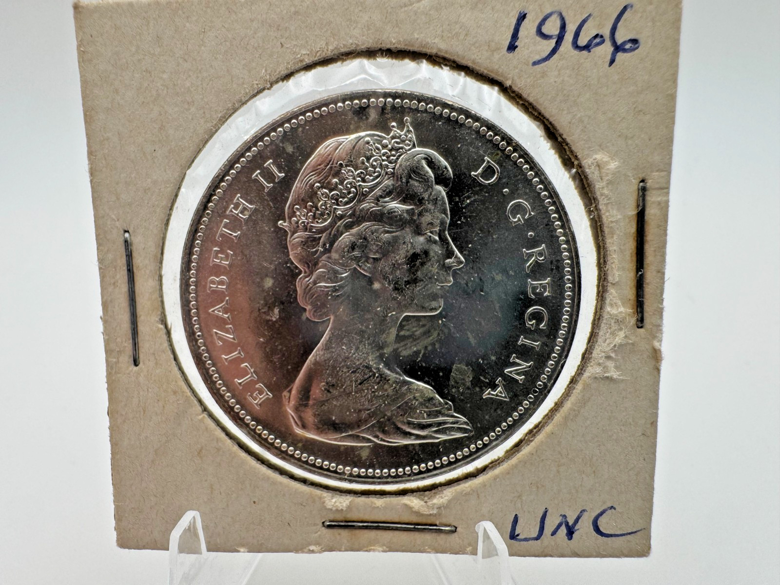 1966 Canadian Silver Dollar 80% Silver Brilliant Uncirculated Mint Bu Unc
