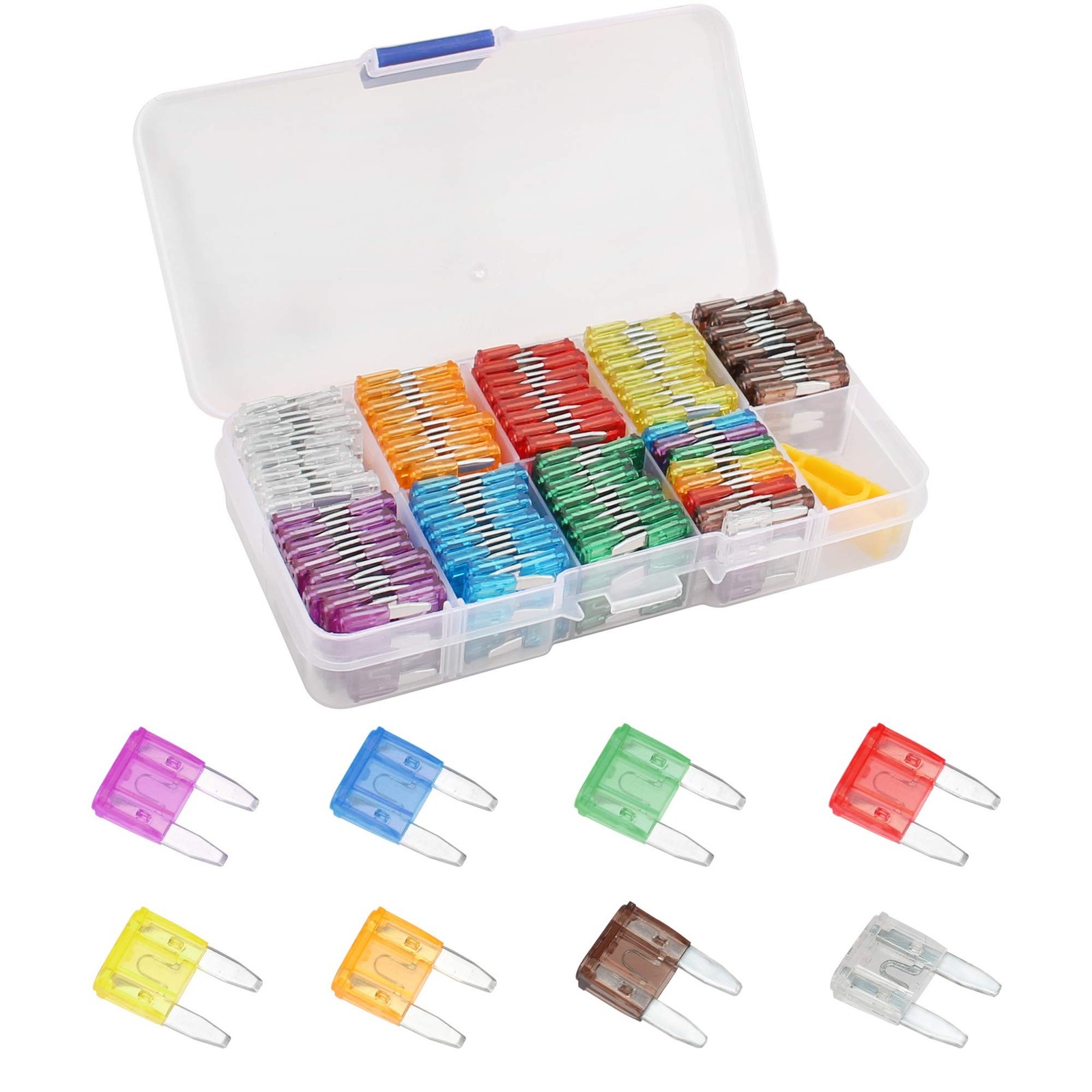 160pcs Mini Small Fuse Assortment, 5 7.5 10 15 20 25 30 35 AMP Car Boat Truck...