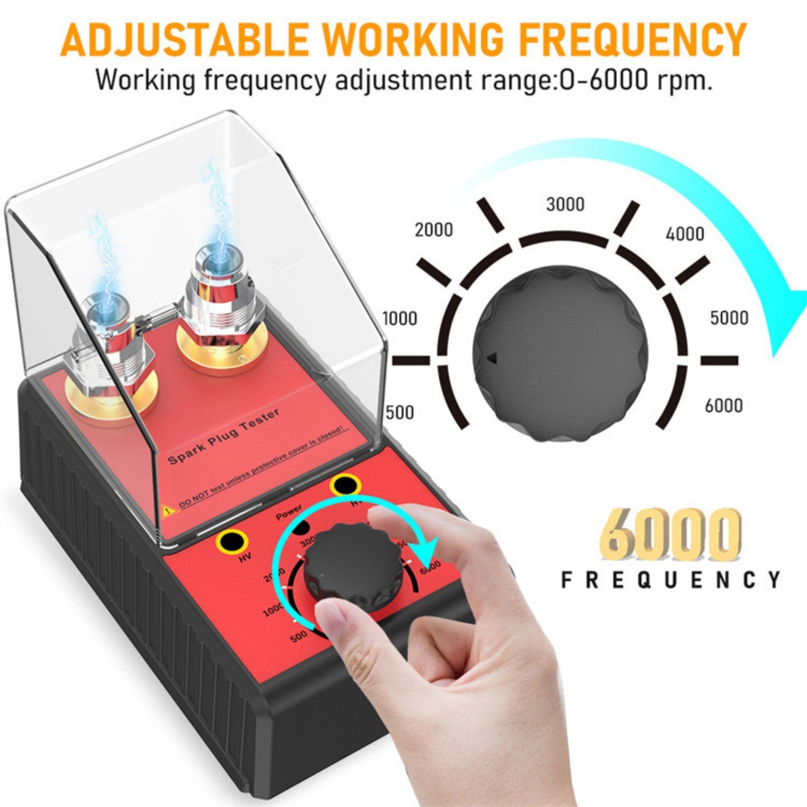 For Car 12V Spark Plug Tester Dual Hole Diagnostic Ignition Coil Analyzer Tool