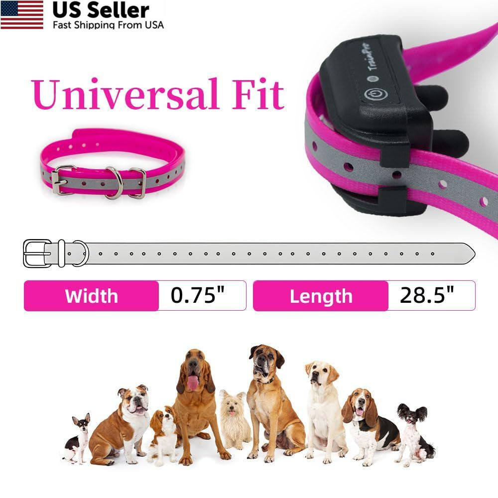 TrainPro Universal 27 ½” X ¾” Replacement Band Strap for Dog Pink Reflect