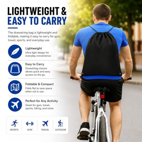 Motorcycle Helmet Bag – Large Capacity Lightweight Drawstring Storage For Dirt