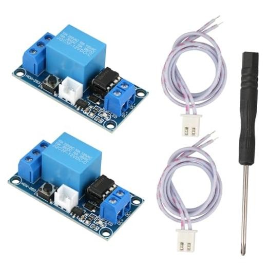 2Pcs 12V Latching Relay Module | Single Bistable, Push to Start and Stop