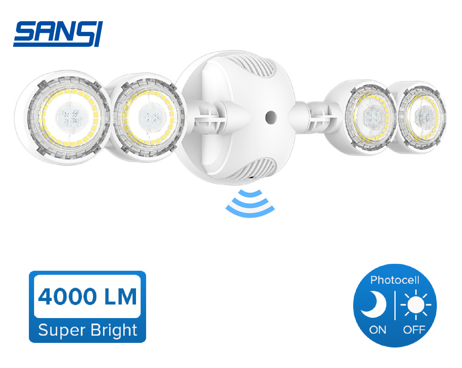 SANSI 4000lm LED Security Light Dusk to Dawn Light Sensor 30W (400W Equiv.) ETL