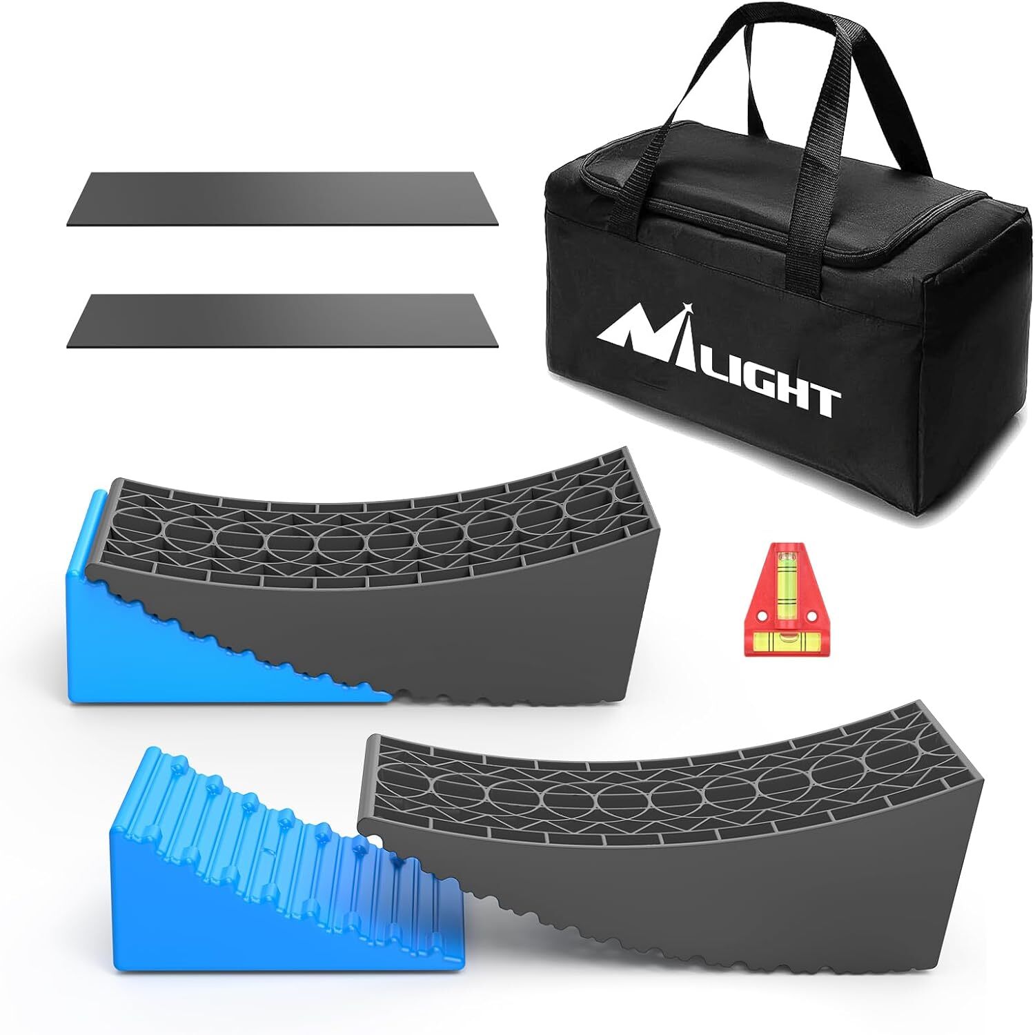 Nilight RV Leveler 2 Pack Camper Leveling Blocks Ramp Support Dual Axles