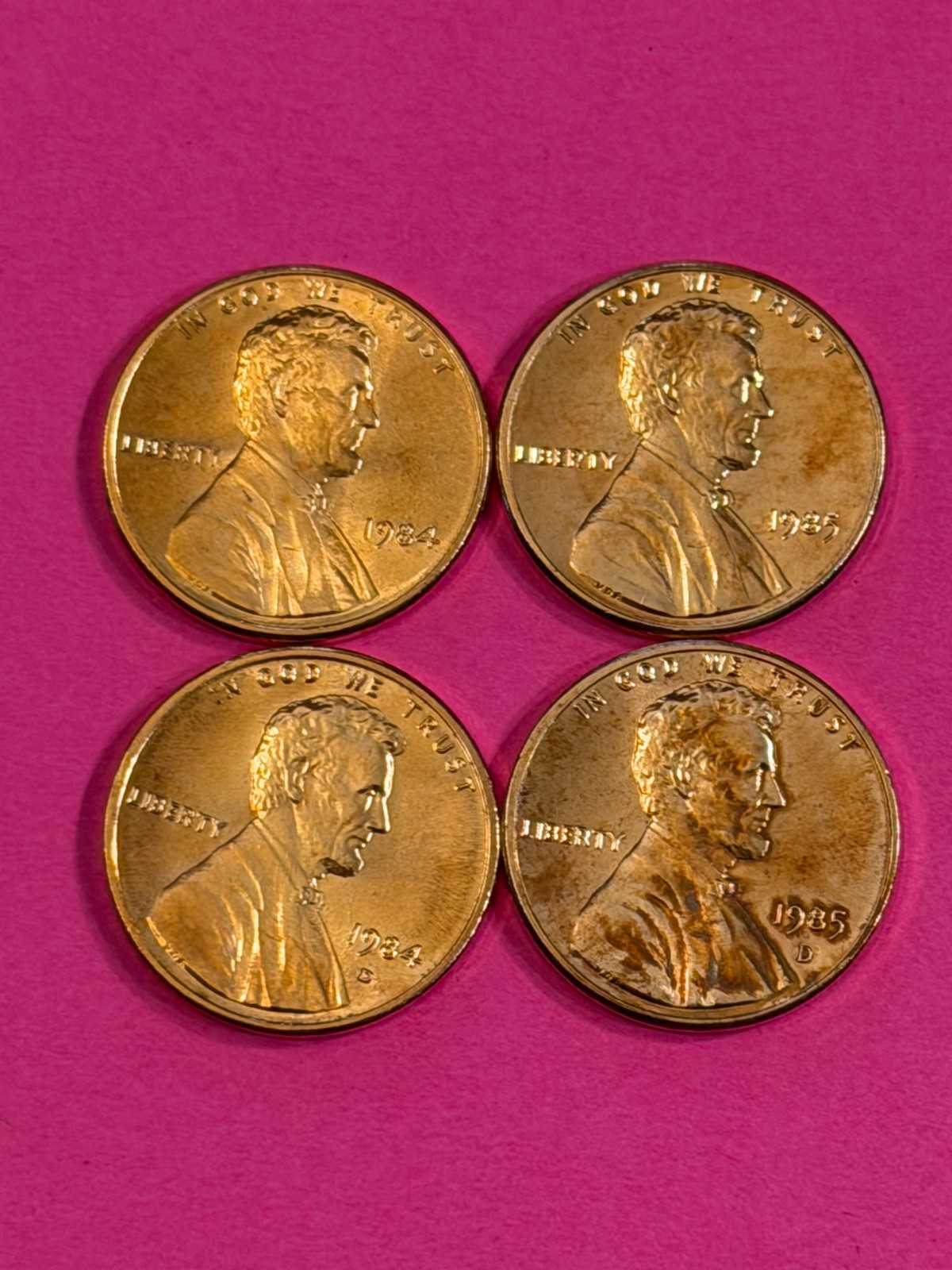 COIN PENNY 1984 PD 1985 PD FREE SHIPPING
