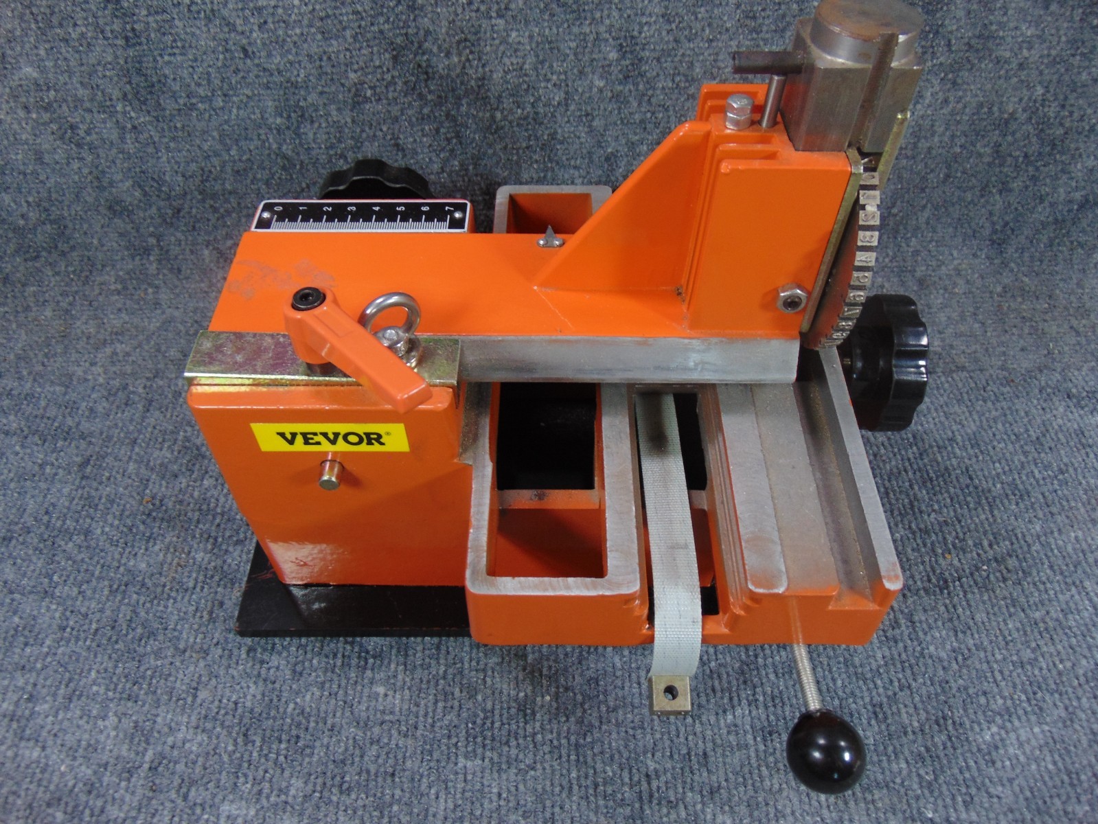 VEVOR Manual Metal Stamping Machine Orange Nameplate Embossing Marking Tool