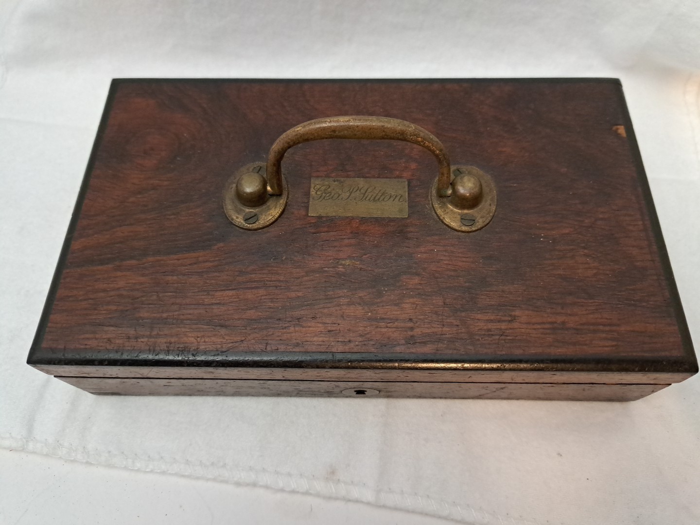 Antique Technical Mathematical Drawing Instruments Set Geometry in Wood Box