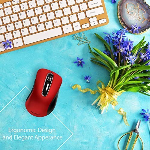 2.4G Wireless Mouse, 1400 DPI Mobile Optical Cordless Mouse with USB Receiver...