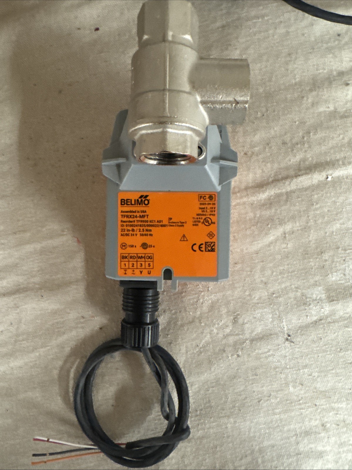 BELIMO B313+TFRX-24-MFT 3way Valve Actuator 1/2