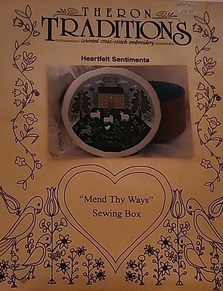 Theron Traditions Heartfelt Sentiments Cross Stitch Chart Design Mend Thy Ways