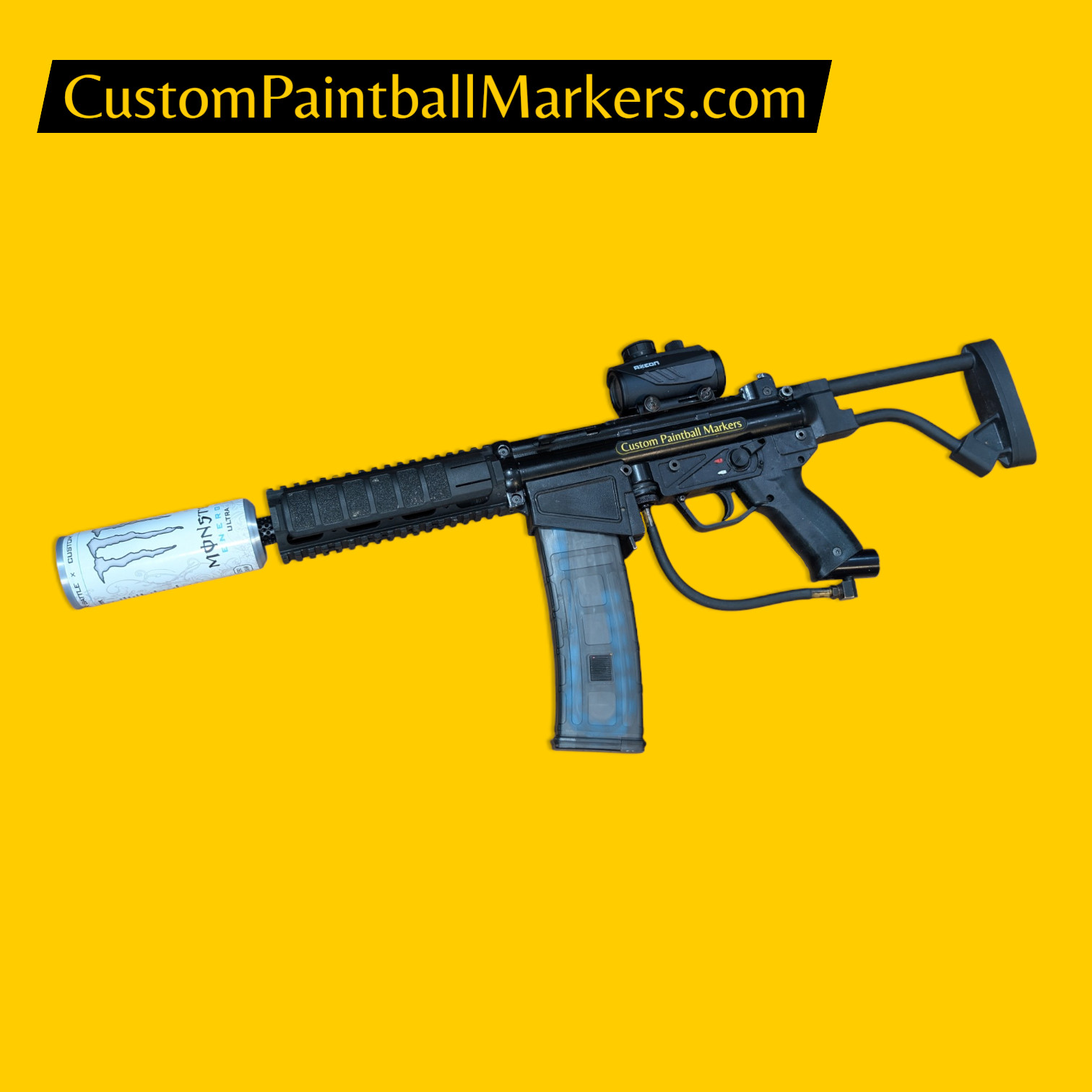 Tacamo Vortex AR-MP5SSD “White Monster” Custom Paintball Marker