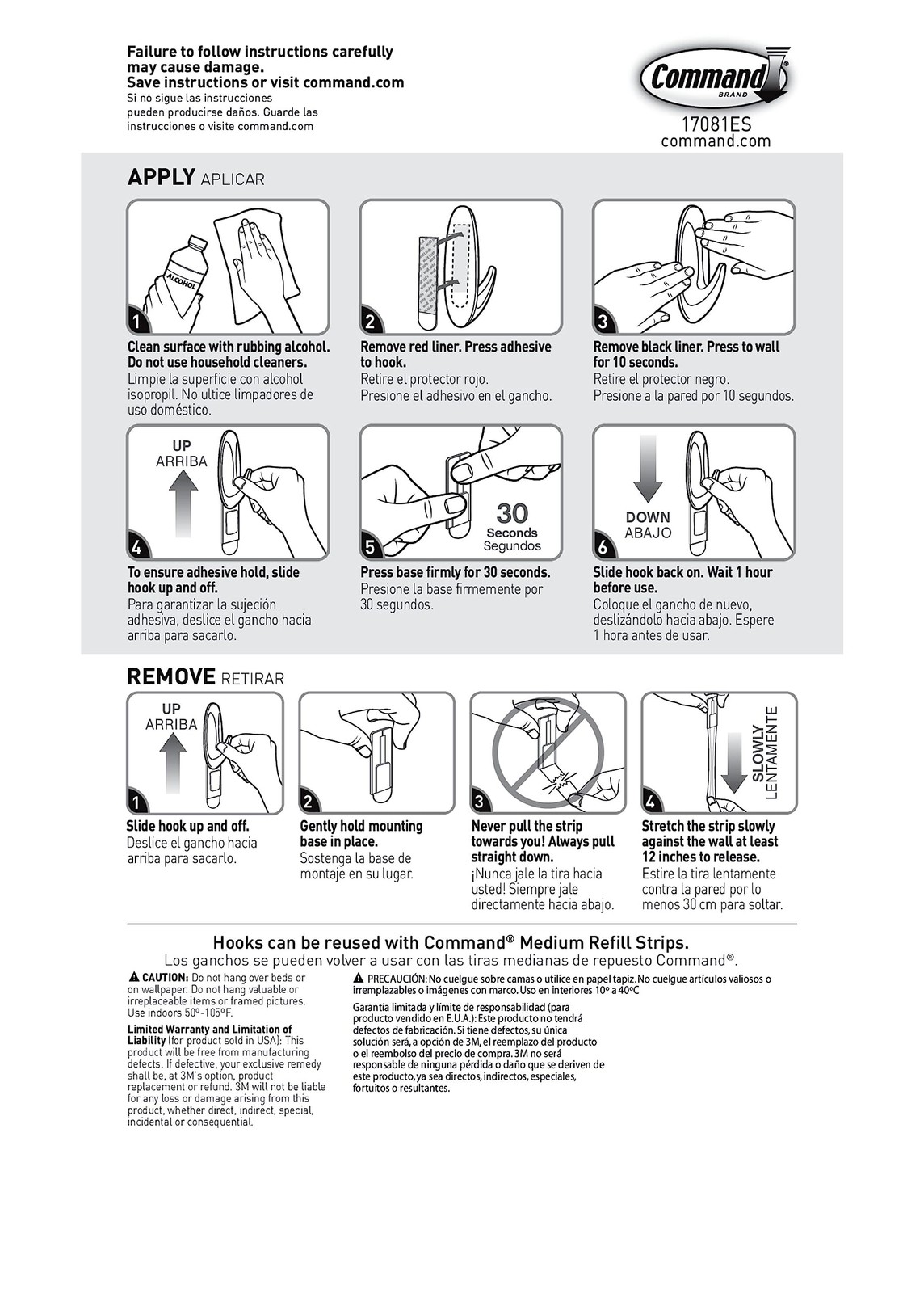 Command Medium Designer Hooks, 2 Hooks and 4 Command Strips, Damage-Free Han...