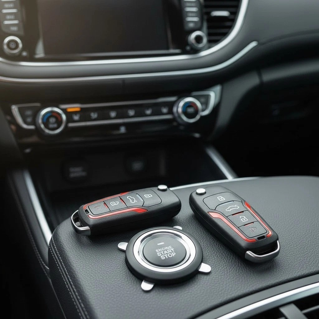 All-in-One Keyless Entry & Remote Engine Start System with Emergency Override