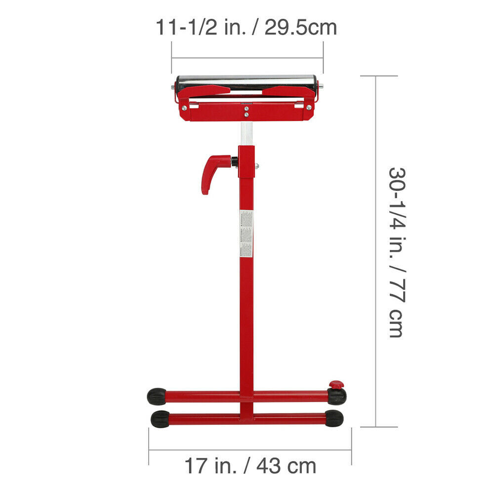 WORKPRO 1PC/2PC Heavy Duty Folding Roller Stands Height Adjustable W/250 LB Load