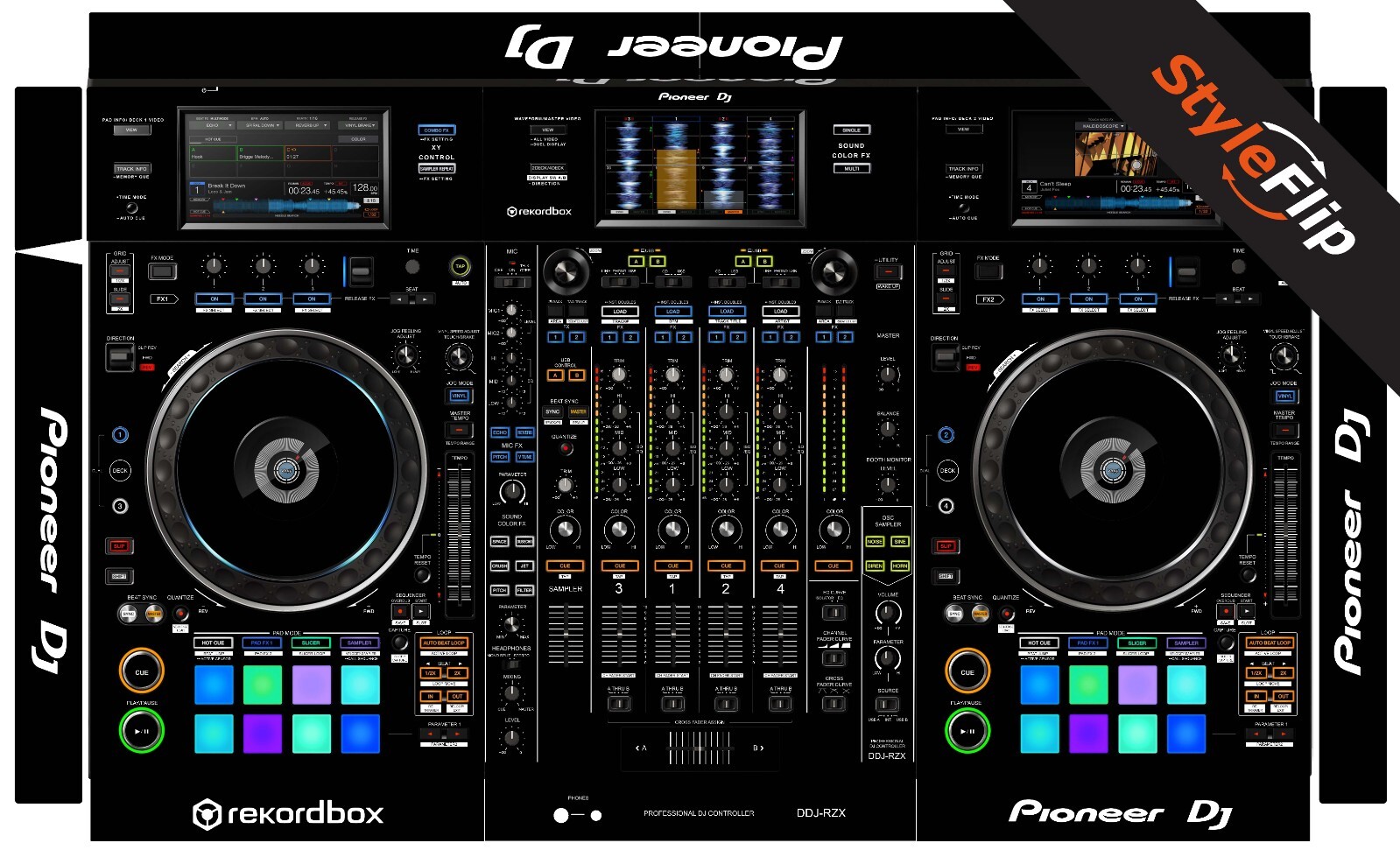 Pioneer DDJ-RZX | Black | Protective Decal | StyleFlip Skins