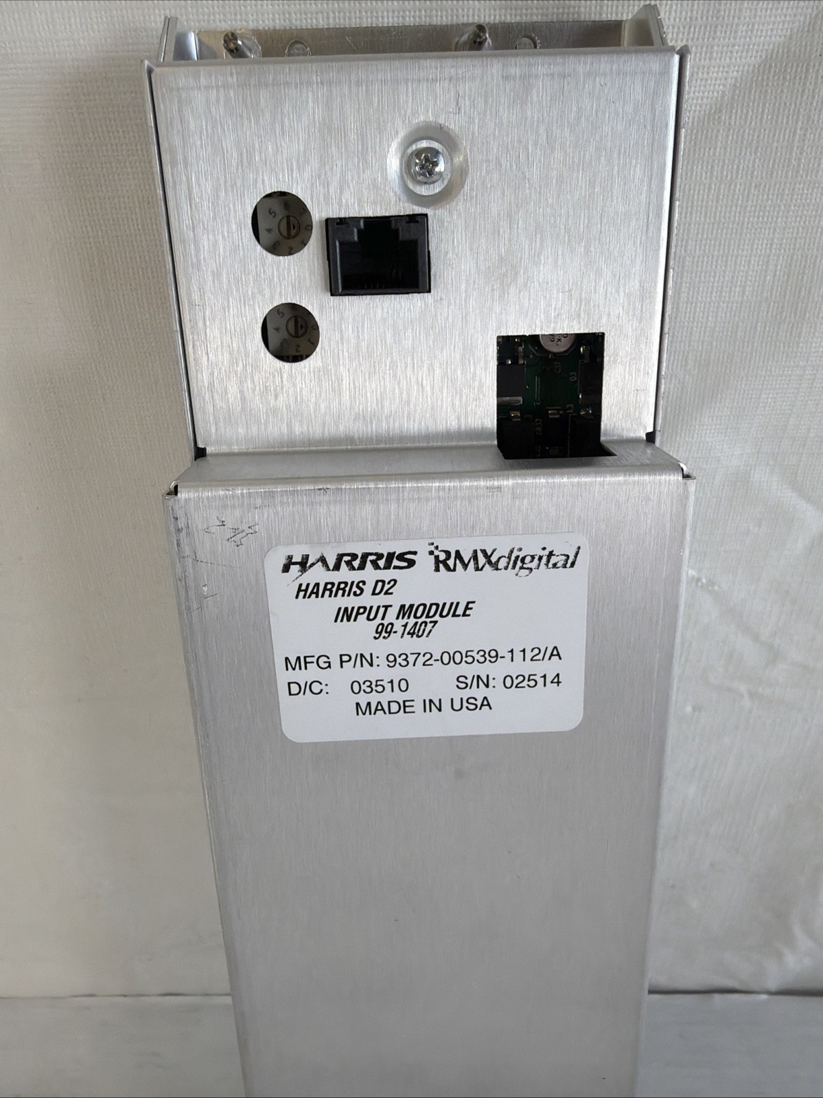 Harris RMXDIGITAL D2 Input Module 99-1407 MFG P/N 9372-00539-119/1