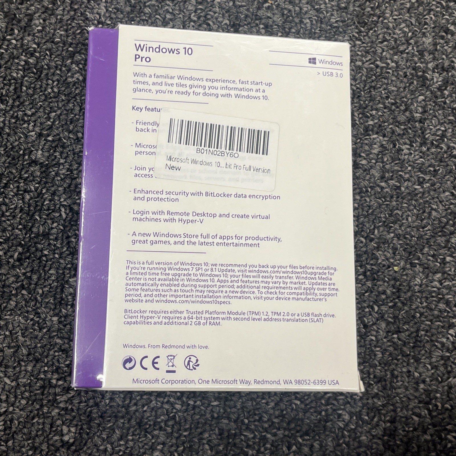 Windows 10 Professional 32/64 - Bit USB Flash Drive (Full Version) New/ Sealed