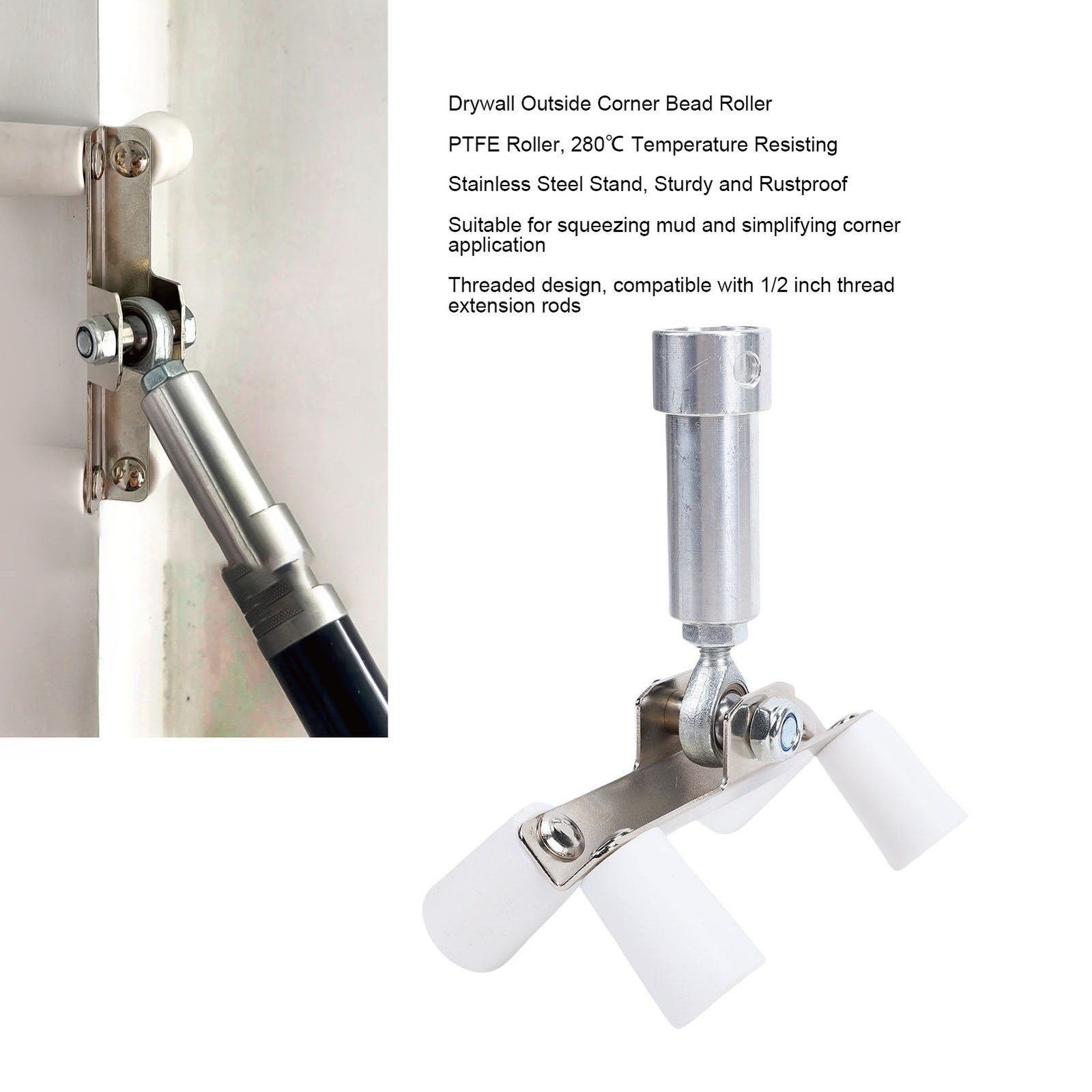 1 Drywall Outside Corner Roller Durable Efficient Mud Squeezing For Easy Wal NEW