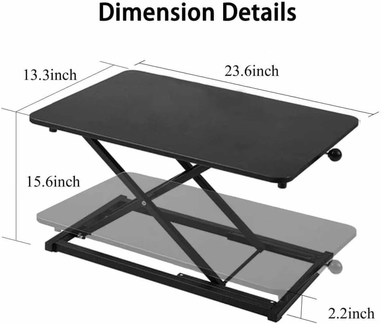 Height Adjustable Standing Desk Converter,Keyboard Riser for Stand up Desk,Compu