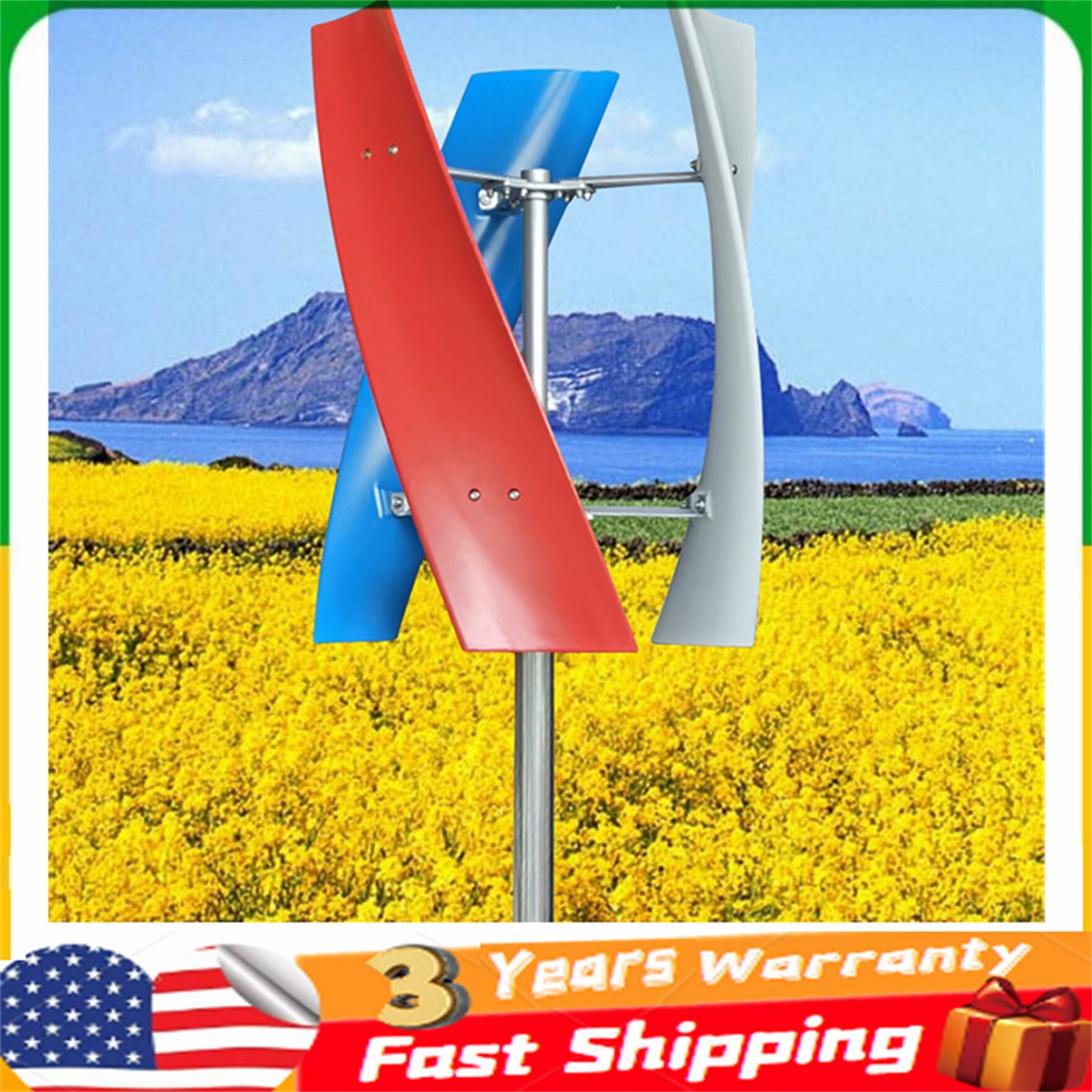 Helix Vertical Wind Turbine Wind Generator 12V 400W Windmill+Controller Maglev ✔