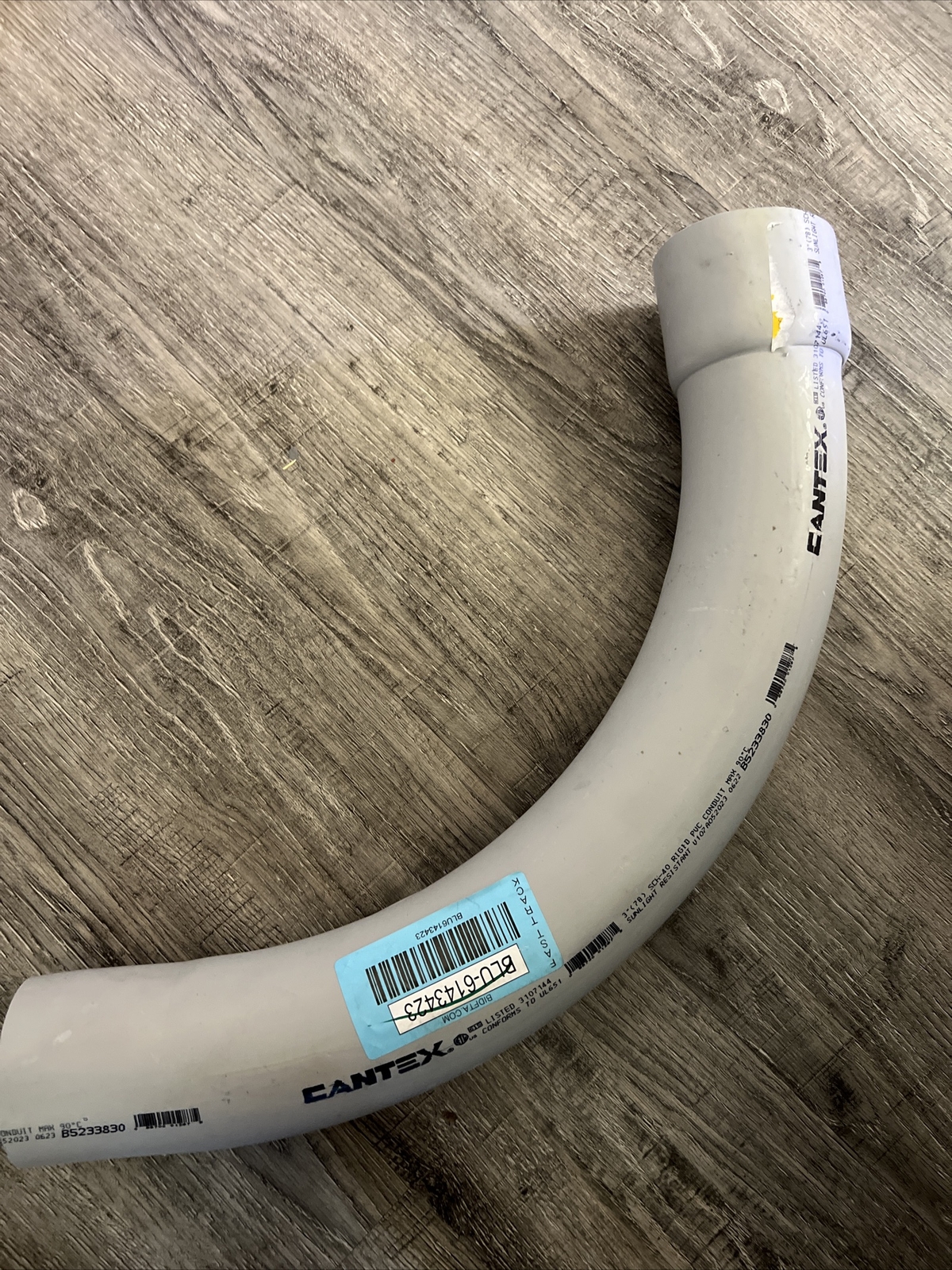 CANTEX PVC 3 Inch 90 SCH40 BELLED ELBOW BELLED END Heavy Duty Sunlight Resistant