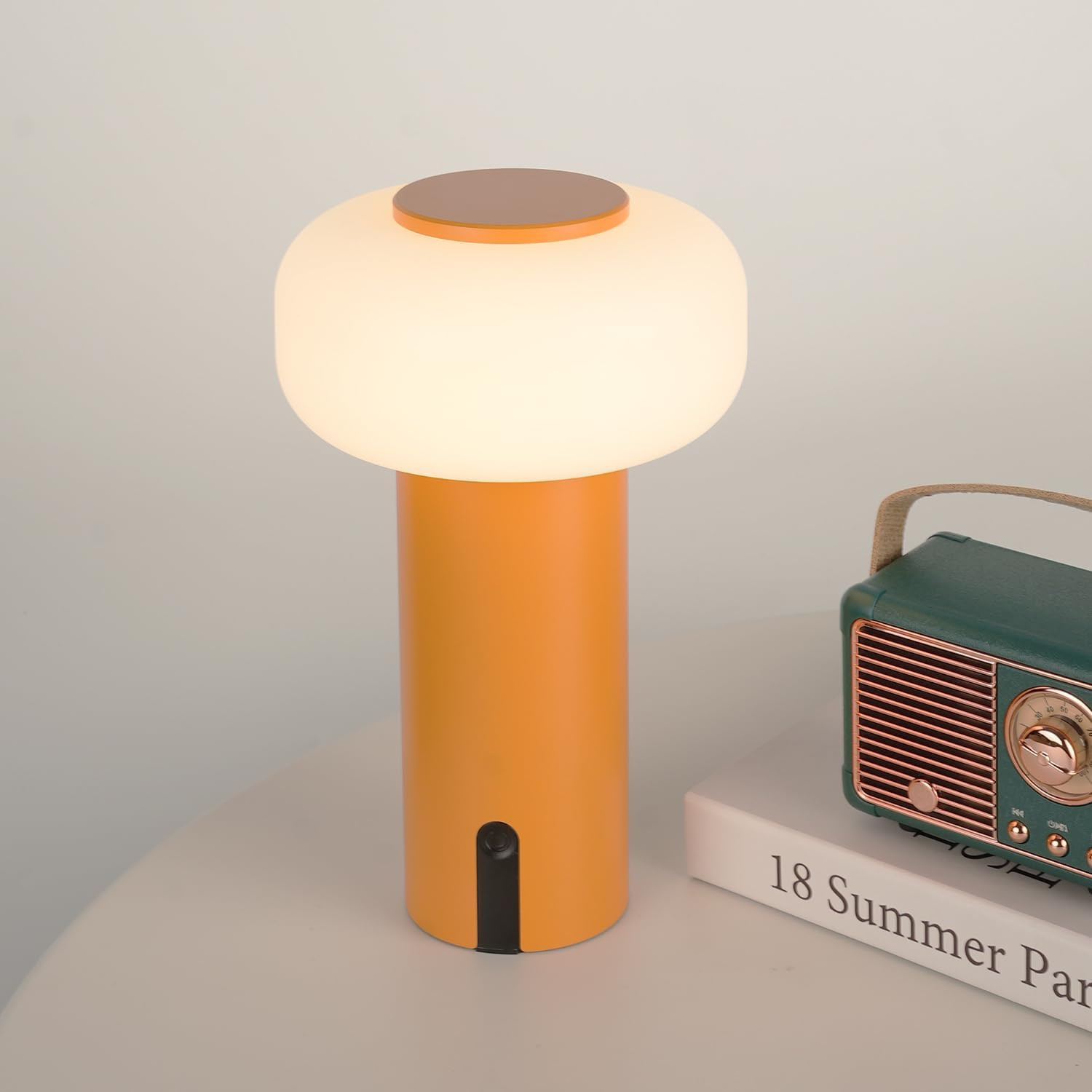 Waterproof Rechargeable Touch Dimmable Lamp for Indoor/Outdoor Use (Orange)