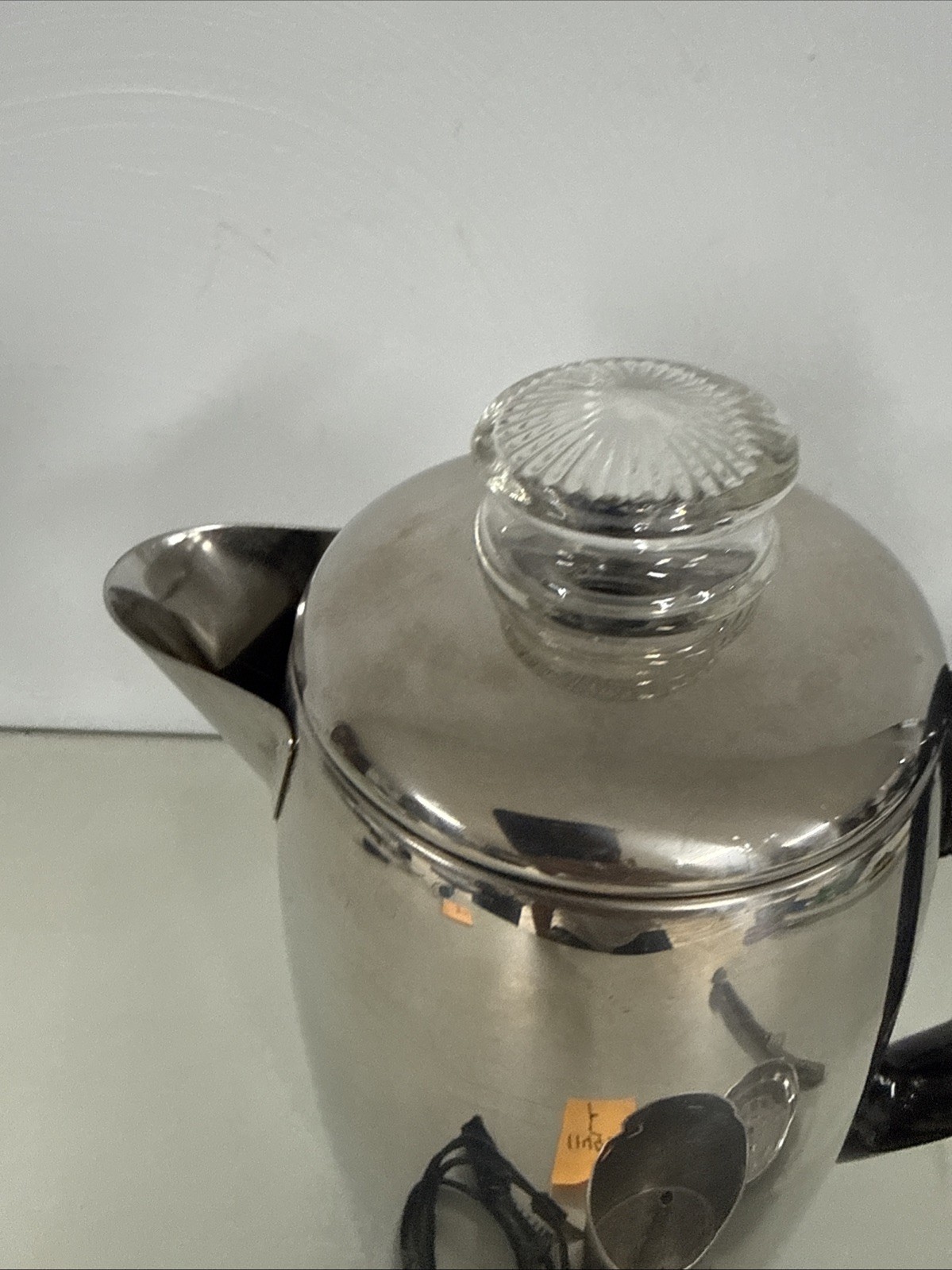 Vintage Farberware Super Fast Fully Automatic 12 Cup Percolator #142 Glass Top