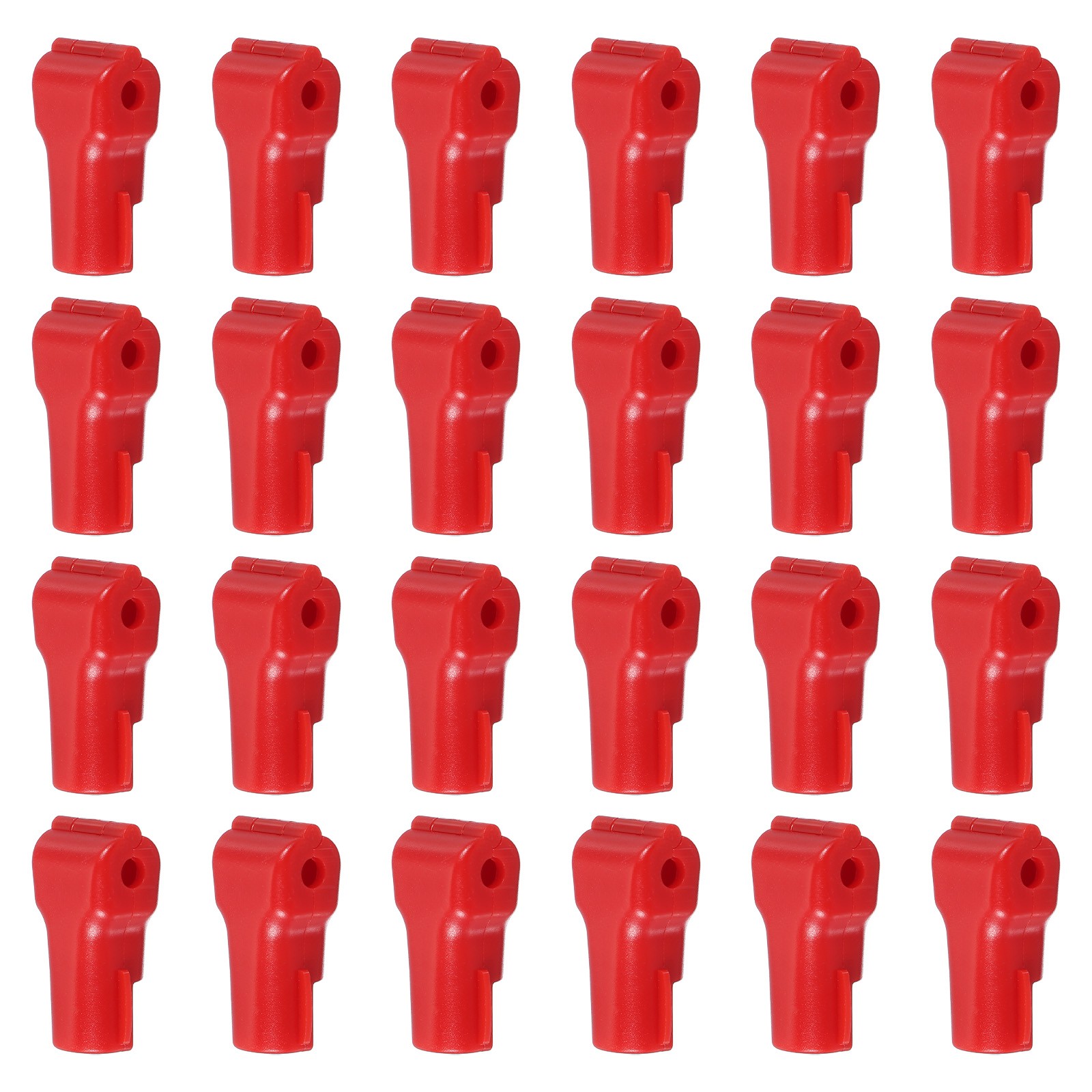 5 mm Stop Peg Lock 25 Pcs Pegboard Hooks Anti Sweep Theft Locks for Retail Red
