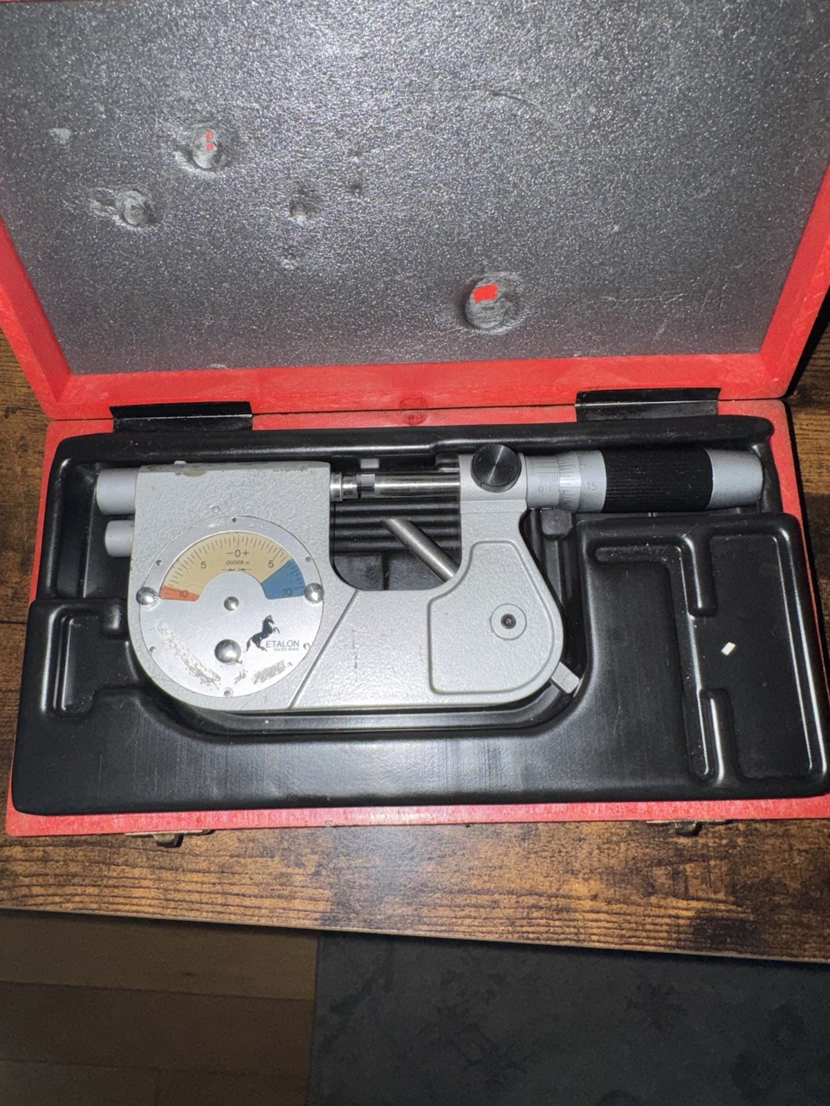 ETALON PRECISION INDICATING MICROMETER SWISS MADE 0-1" RANGE .00005" SN IM217