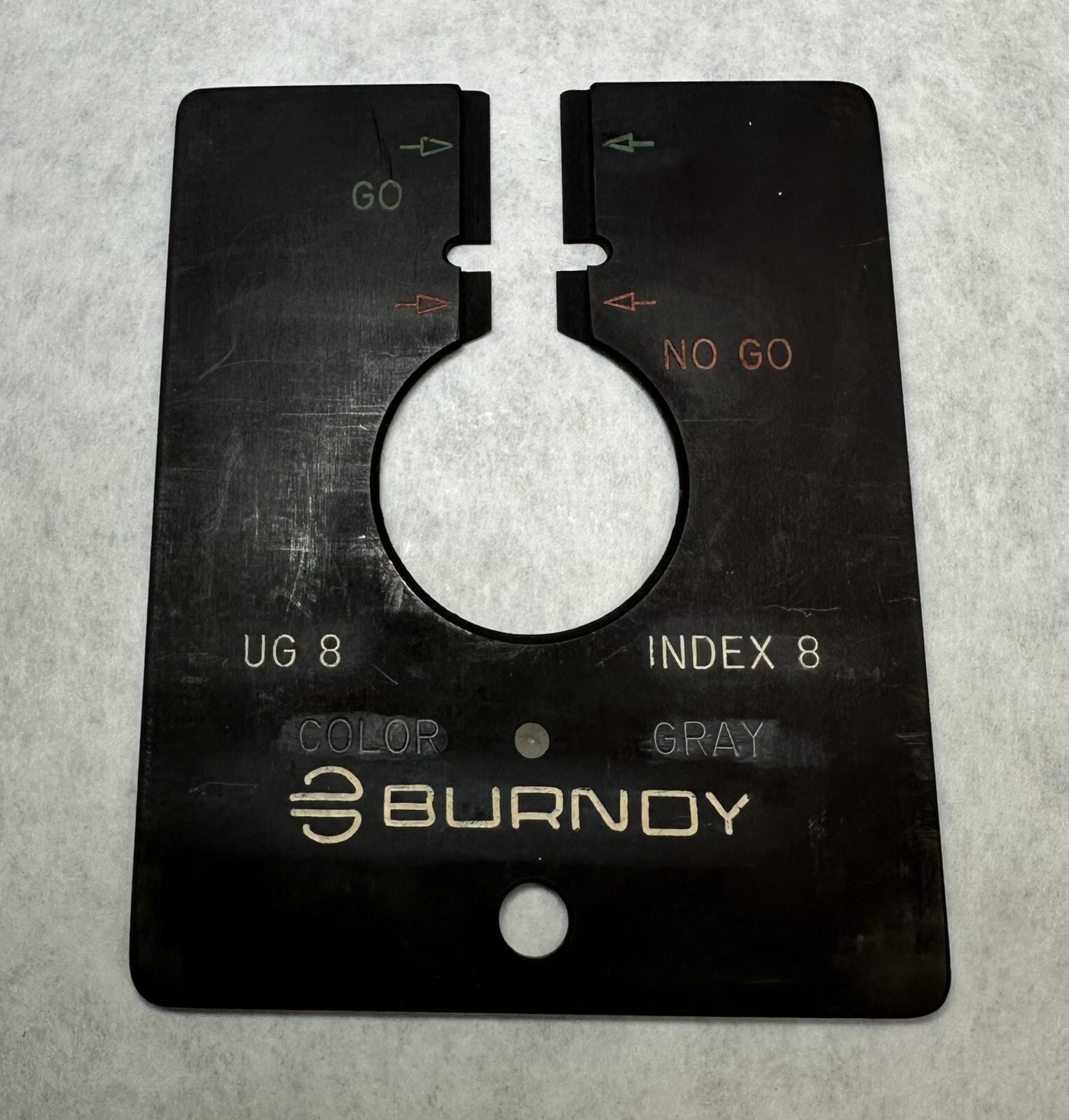 NEW BURNDY UG8 GO/NO GO Gauge, Index 8, Color Gray