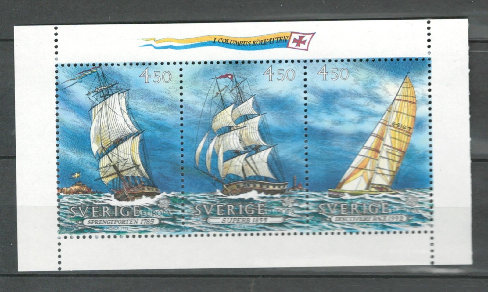 SWEDEN EUROPA AMERICA DISCOVERY  SAILING & BOATS  MNH SET LOT (BOATS 244)