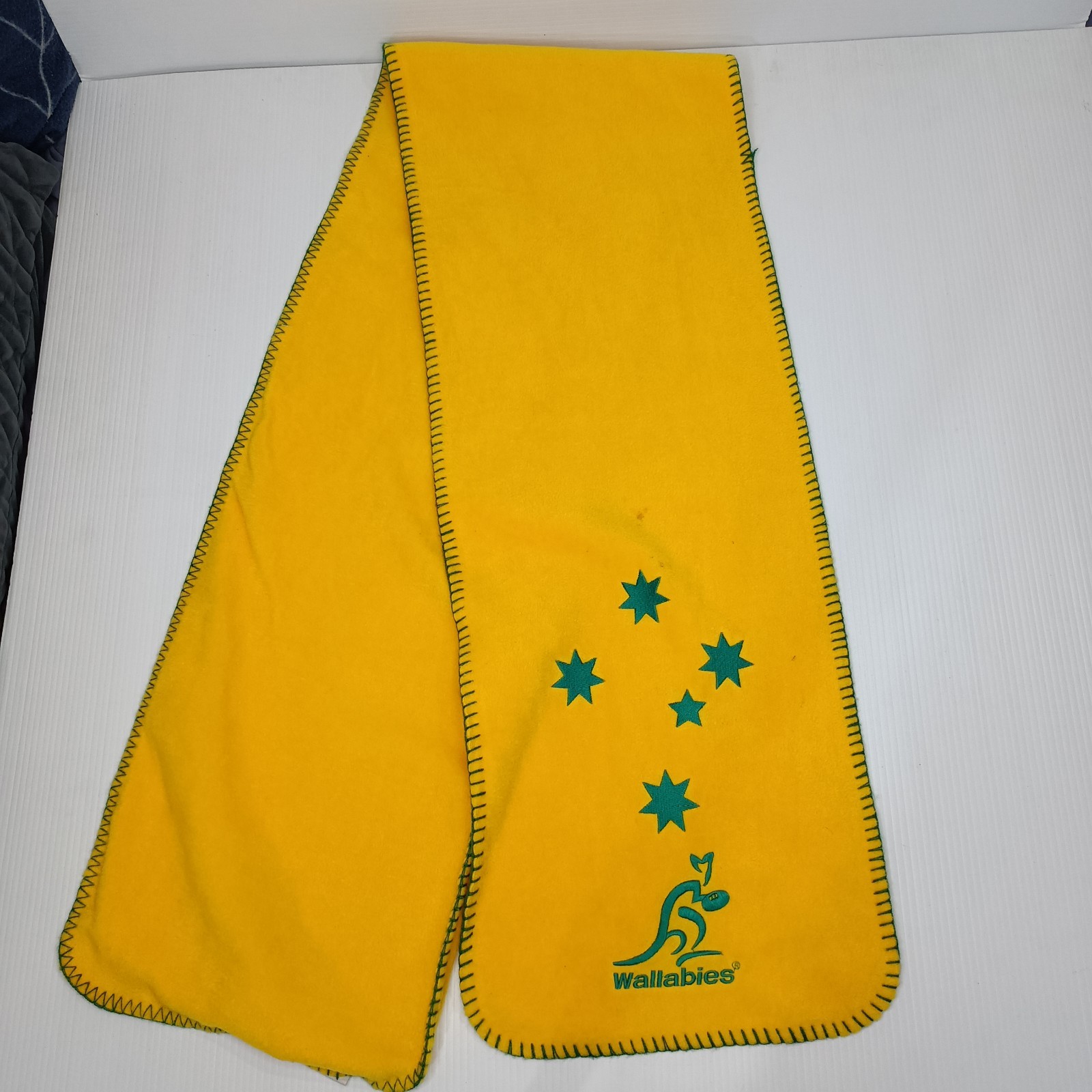 Wallabies Australian Rugby Unions Rugby Scarf Yellow Soft Fleece Extra Wide