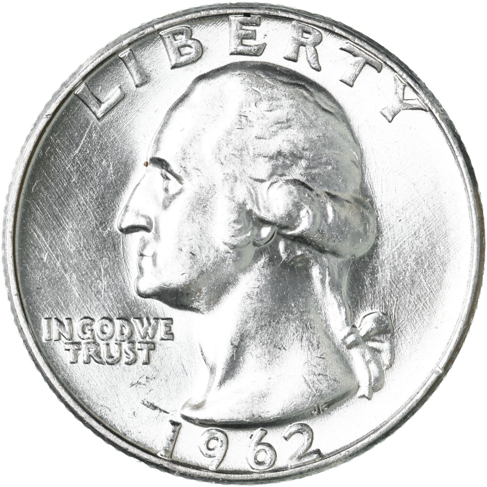 1962 D Washington Quarter 90% Silver BU US Coin