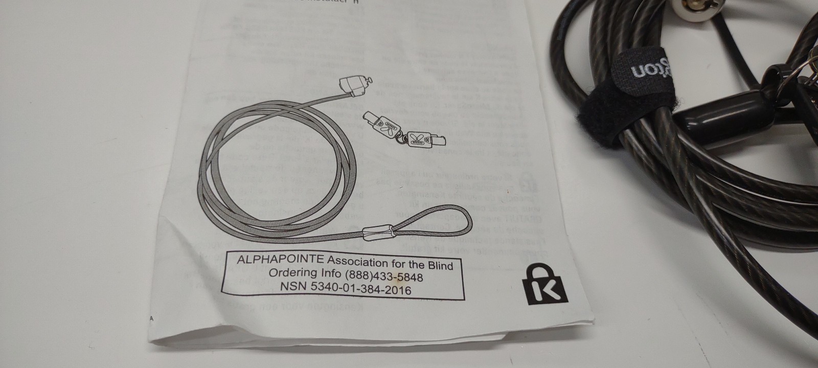 Kensington Notebook Lock 6ft Cable NEW 2 Keys