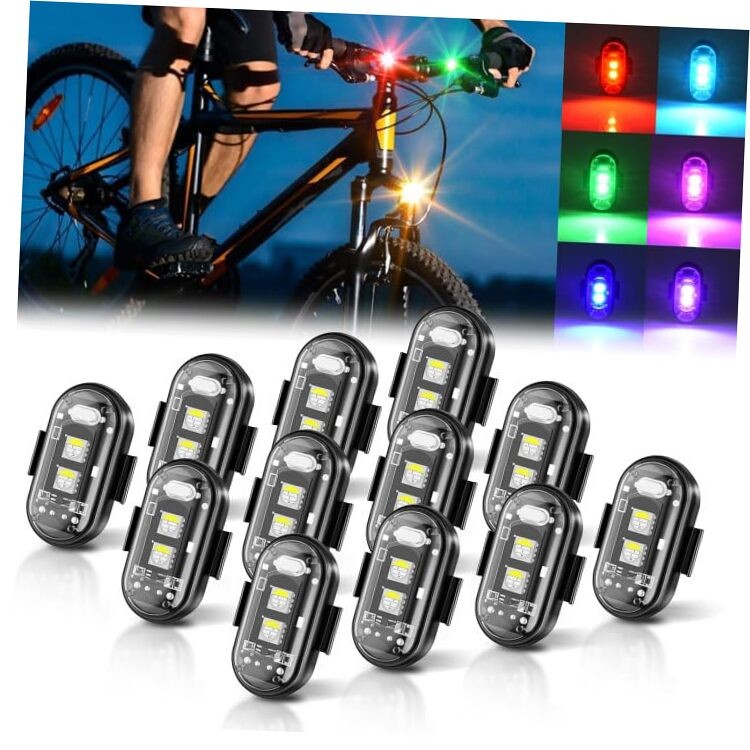 Wireless LED Strobe Lights Remote Control, 8 Colors USB Charing 12pods