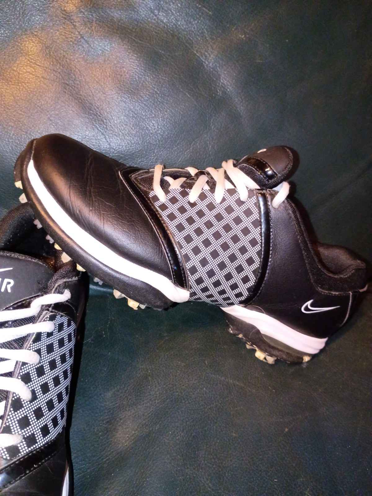 Nike Lunar Embellish Golf Shoes Black Leather LaceUp 418382010 Men's 6 Women's 7