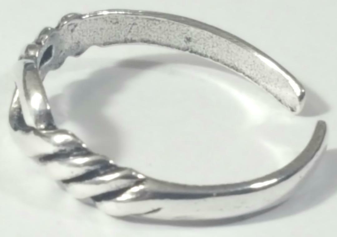 Toe Ring Adjustable 925 Sterling Silver # 4a