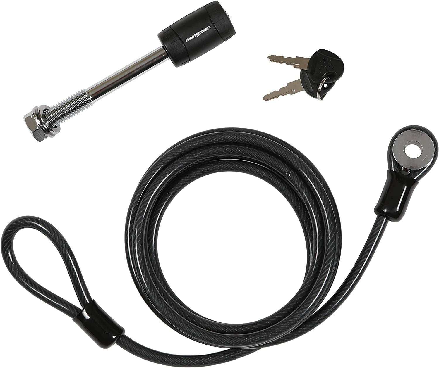 Swagman 64030 Threaded 5/8" Class 3 Locking Hitch Pin & Cable for 2" Receivers