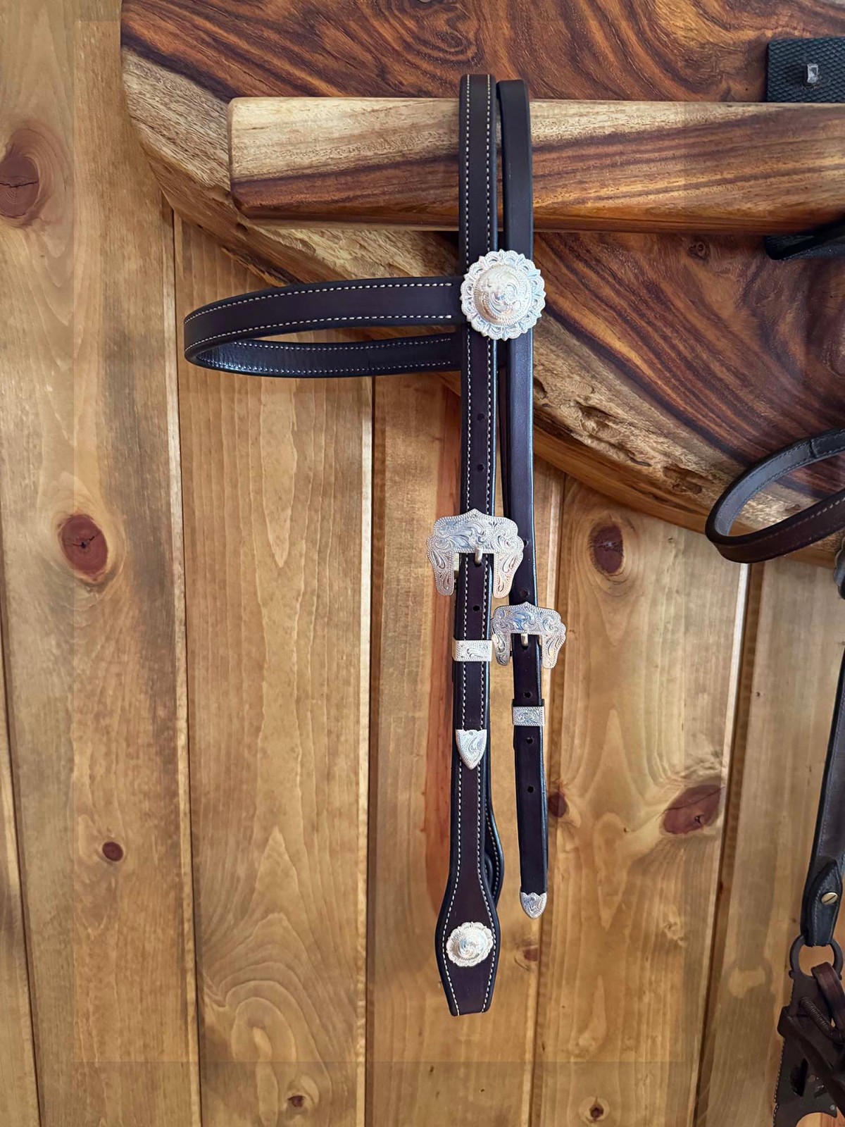 Handmade SILVER BROW BAND HEADSTALL By TONY Of NEVADA Cowboy Vaquero