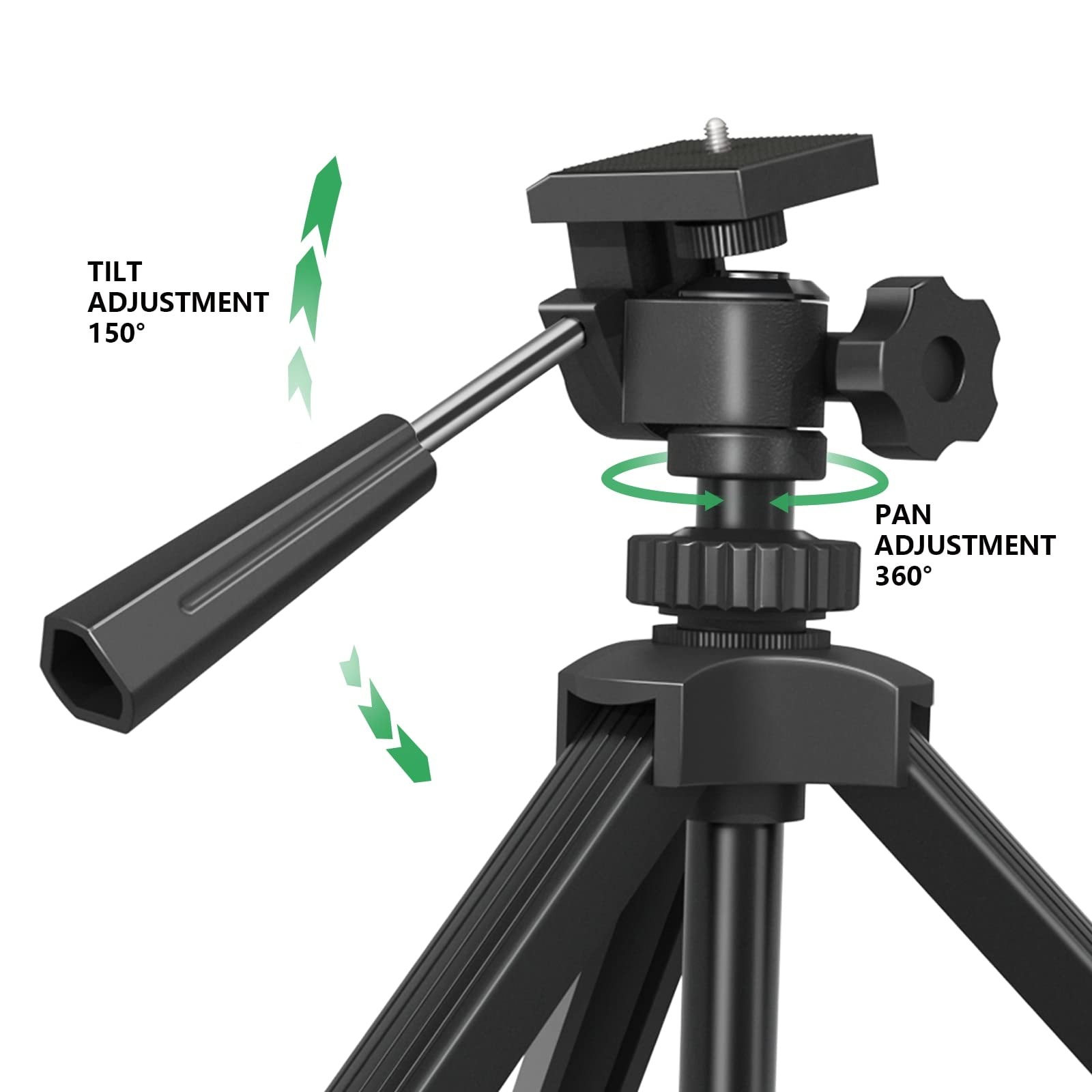 Compact Tabletop Tripod for Spotting Scope Monocular Camera Projector, Adjust...