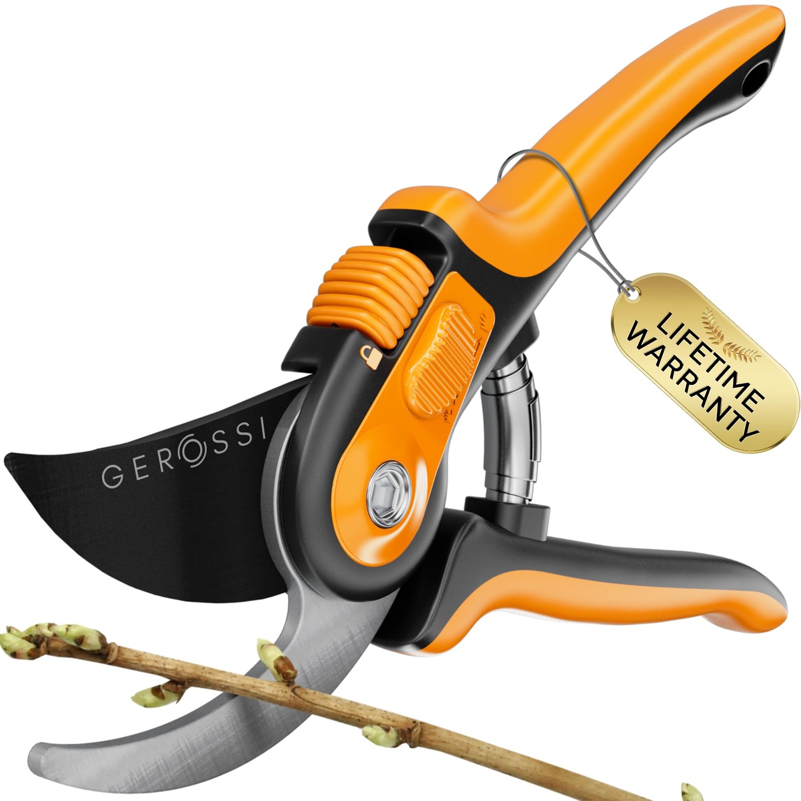 Bypass Pruning Shears with Ultra Sharp Blades - Premium Pruners w/Adjustable ...