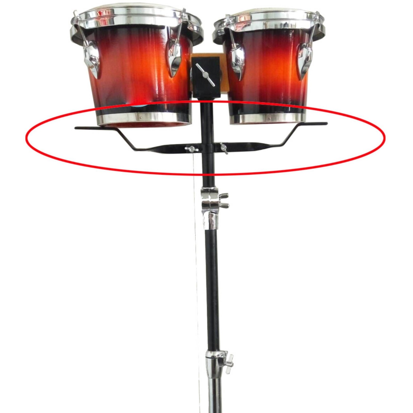Bongo Drum Bracket Long-Lasting Bongo Drum Holder Support Bracket Black Finish