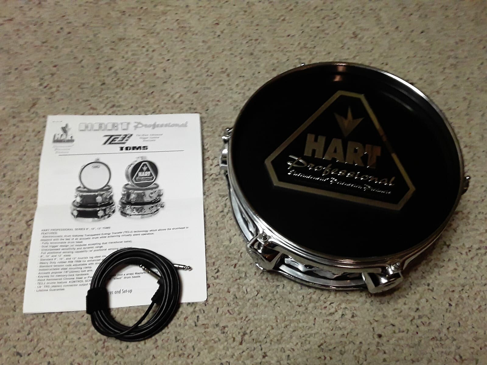 Hart Dynamics (TE 3.2) Drum Trigger Pad with Input Cable & Manual - *Never Used*