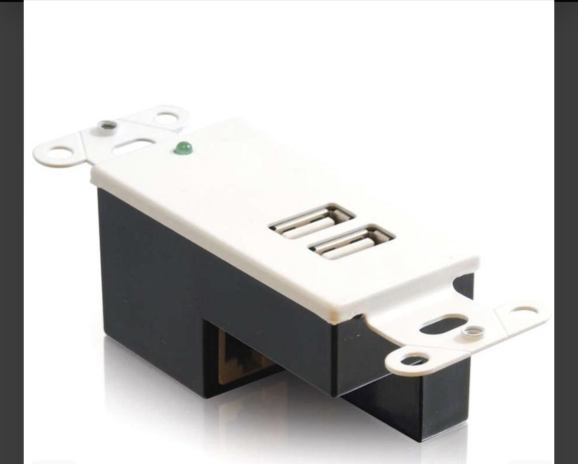 29345 C2G 2-PORT USB 1.1 SUPERBOOSTER Wall Plate RECEIVER for Printers/projector