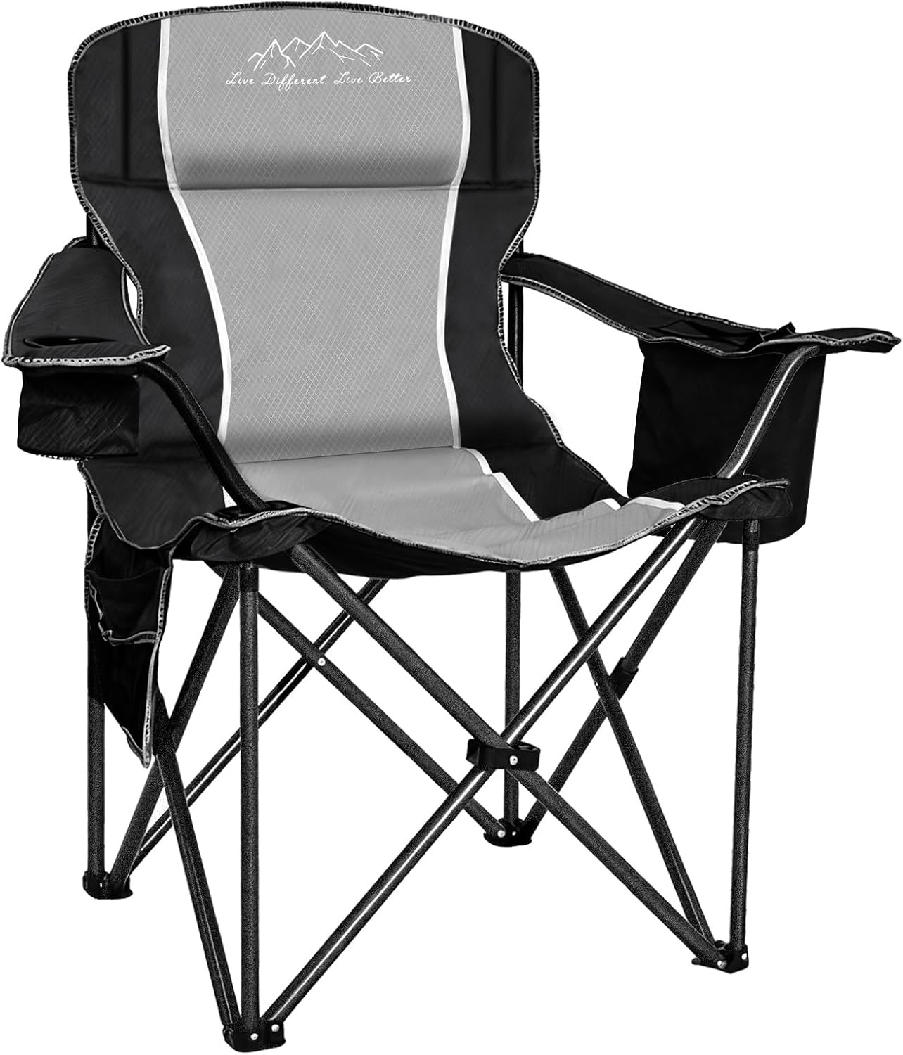 Folding Camping Chair Portable Outdoor Heavy Duty Padded Chairs Lawn Chair with