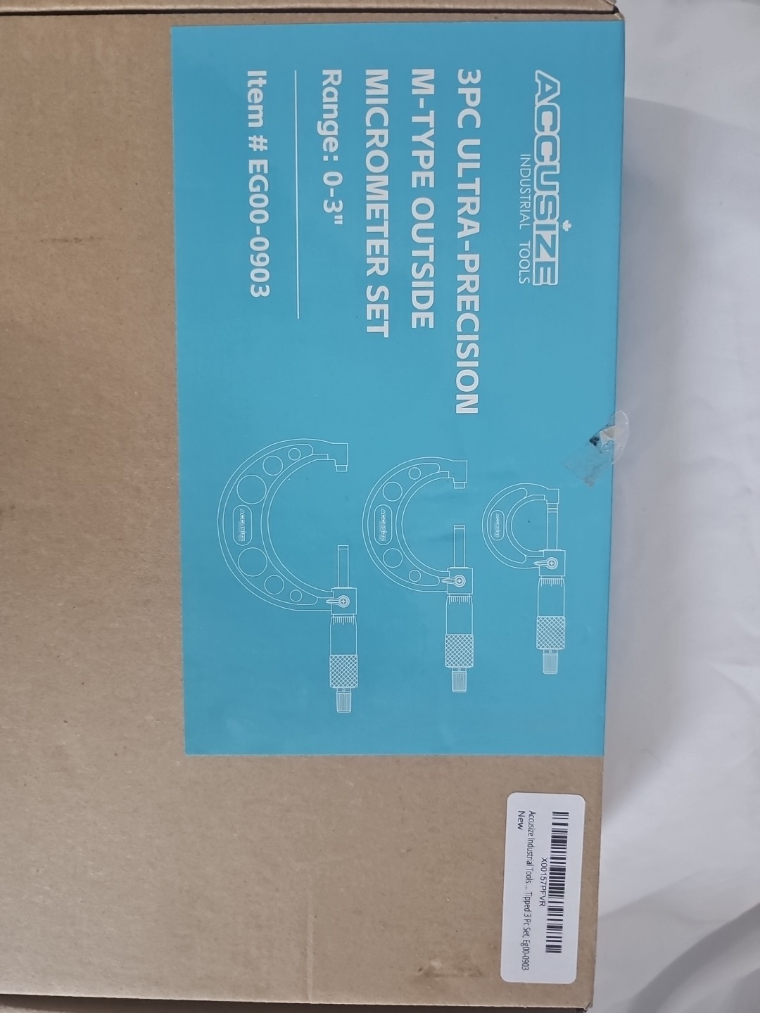 ACCUSIZE INDUSTRIAL TOOLS EG00-0903 Ultra Precision M Type Micrometer Set