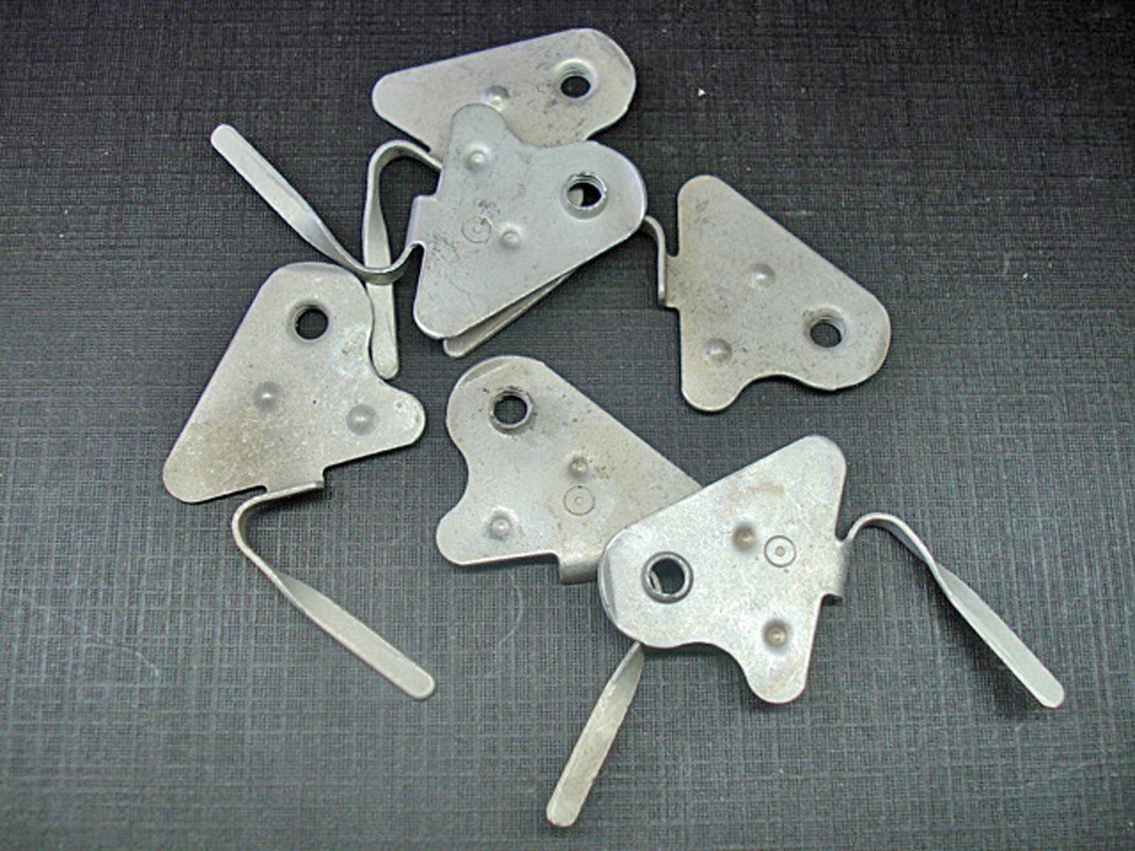 6 pc NOS front fender door quarter panel clips 1957 1958 Ford Fairlane Ranchero